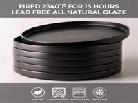 Обеденный Сервиз Eka Modern Restaurant Hotel Salad Steak Ceramic Pottery Stone Matt Stoneware Matte Dinner Set Black Plates Dishes Dinnerware