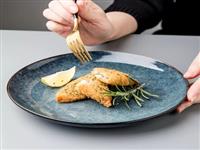Обеденный Сервиз Eka Из Фарфора,Ручная Работа,Керамическая Посуда,Тарелки,Миски,Прочный Синий Цвет.
